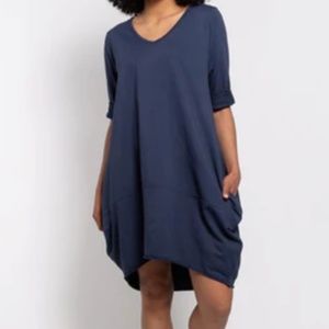 Ladies knitted 3/4 sleeve dress